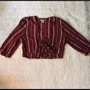 Pacsun Striped Crop with Tie